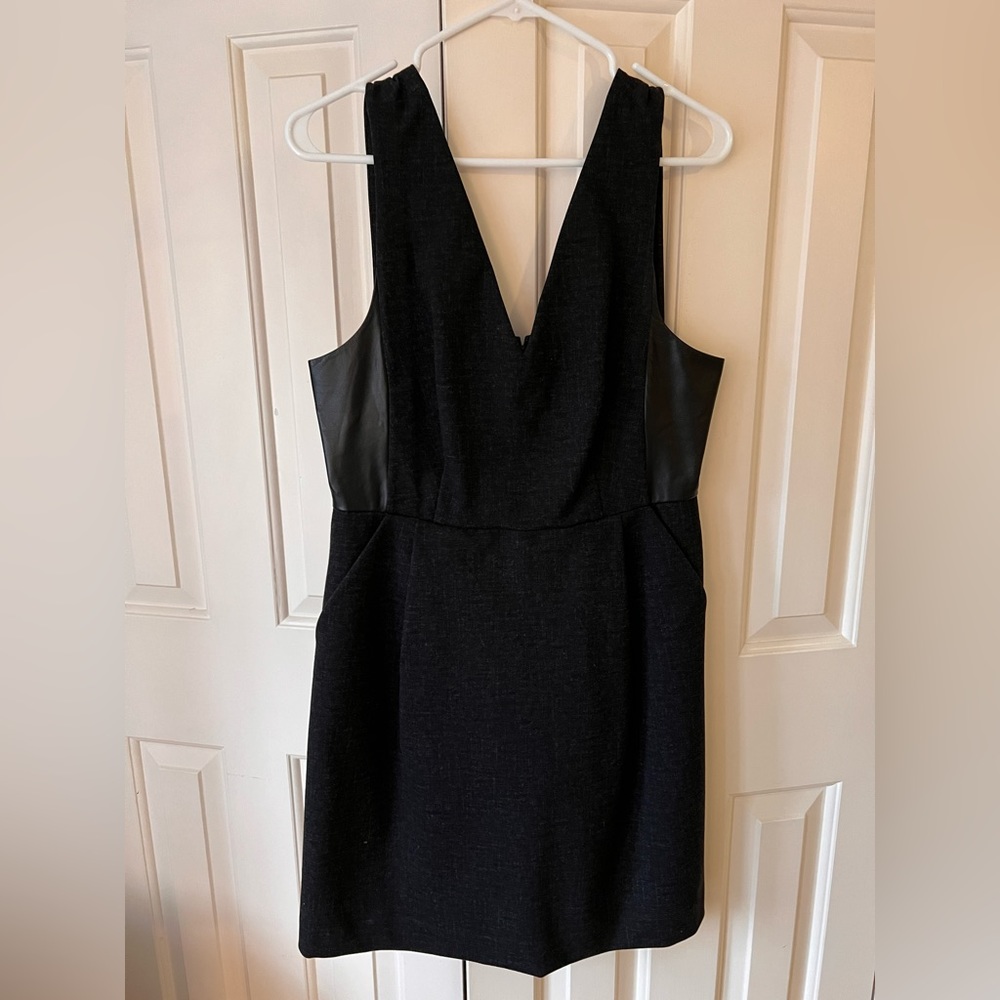 Size 8 Madewell dress with leather panels
